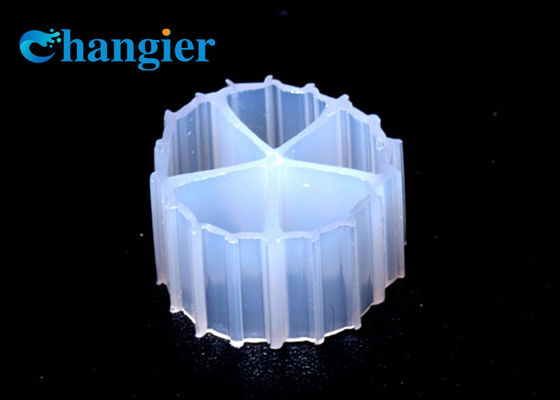 Corpo filtrante bianco dell'acqua di colore 10*7mm MBBR di acquacoltura K2